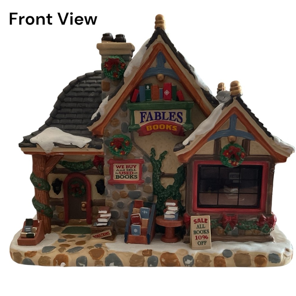 Lemax 2018 Fables Bookstore Holiday Village Decor